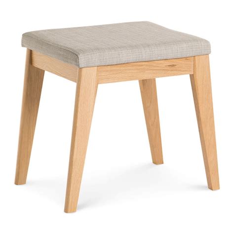 Erika Scandinavian Wooden Upholstered Stool The Design Edit