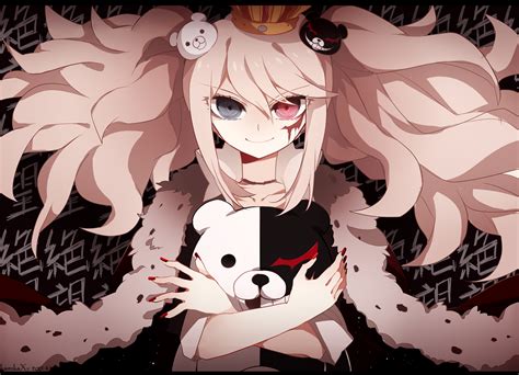 Wallpaper Danganronpa Enoshima Junko Anime Girls Teddy Bears