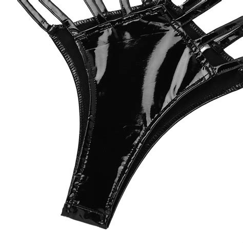 Latex Women S Leather Strappy G String Bikini Thong Underwear Panties Knickers Picture 9 Of 61
