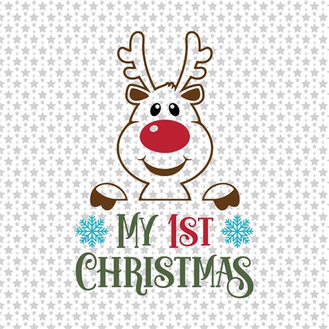 My 1st Christmas Svg Png Eps Pdf Files My First Christmas Etsy