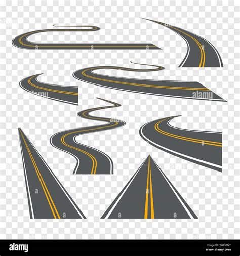 Vector Road Way Winding Journey Highway Illustration Asphalt Street