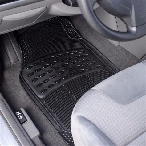 Auto Vehicle Floor Mat Full Set Ridged Anti Slip Universal Car Fit