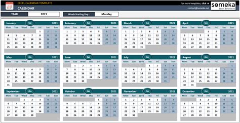 Excel Calendars Templates
