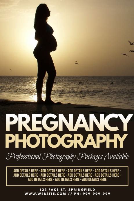 Pregnancy Photography Poster Template Postermywall