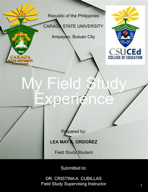 My Field Study Experience By Lea May Ordoñez Issuu
