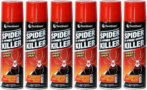6 X Spider And Creepy Crawly Insect Killer Spray 200ml By Pajee