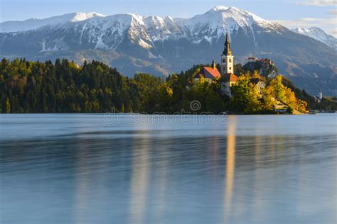 Church Of The Assumption Of Maria In Lake Bled Slovenia Stock Photo