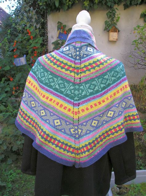 Strickanleitung Dreieckstuch Fantasia Bunte Fair Isle Muster