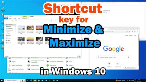 Shortcut Key For Minimize And Maximize All Open Windows From Desktop In