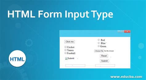 Html Form Input Type Types Of “input” Available In Html Form