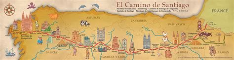 Map Of The French Camino De Santiago Ideas Peregrinas