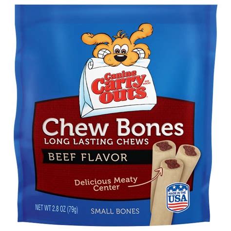 Canine Carry Outs Chew Bones Beef Flavor Dog Treats Small 28 Oz Bag
