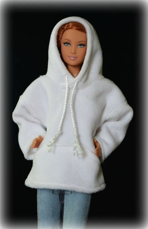 Items Similar To Barbie Hoodie Made To Order White Plush Comfy Cozy