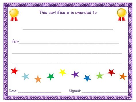 Blank Free Fillable Certificate Templates Blank Gift Certificate