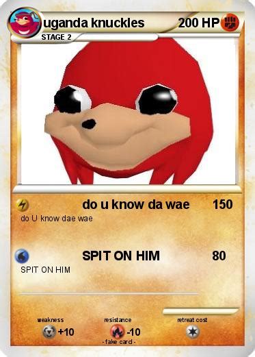 Pokémon Uganda Knuckles 174 174 Do U Know Da Wae My Pokemon Card