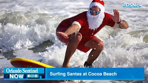 surfing santas descend on cocoa beach on christmas eve orlando sentinel