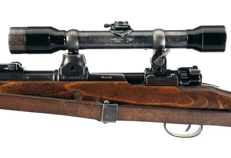 World War Ii Nazi Mauser K98 Turret Sniper Rifle With Sling And Bmj Scope