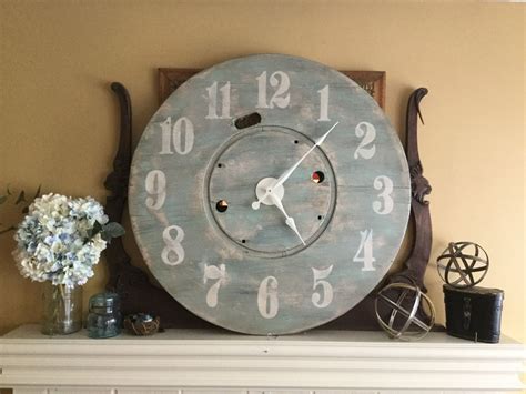 Extra Large Coastalbeach Style Wall Clock Etsy Wall Clock Clock