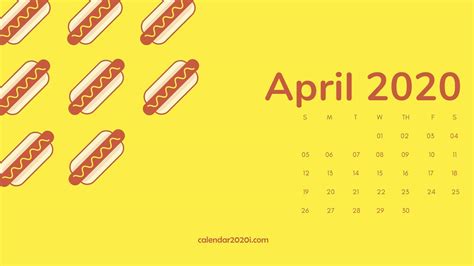 April 2020 Calendar Wallpapers Wallpaper Cave
