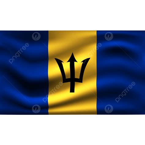 Bandera De Barbados Ondeando Ilustraci N D Png Bandera De Barbados