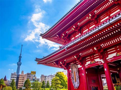 Sensoji Temple In Tokyo With Skytree In The Background A Top Japan
