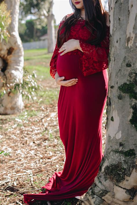 Red 2 Piece Lace Maternity Dress Rentals SA