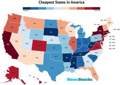 Top 10 States With The Lowest Cost Of Living In 2021 Plunged In Debt