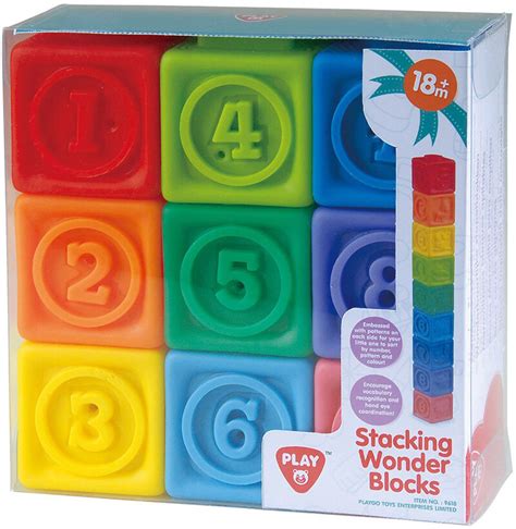 Playgo Stacking Wonder Blocks 9 Rubber Blocks