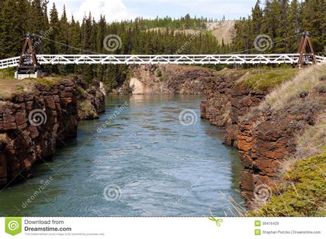 Yukon River Water Miles Canyon Whitehorse Canada Stock Image