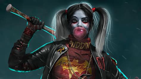 Harley Quinn Black Wallpaper