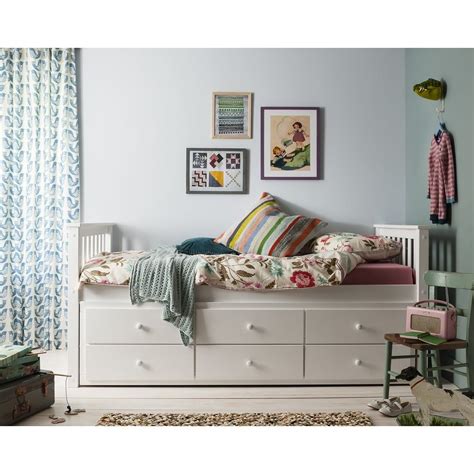 Loki Day Bed With Pullout Drawers And Trundle Underbed In Classic White