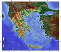 Carta geografica della Grecia: topografia e caratteristiche fisiche ...