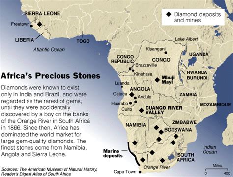 Diamond Mines In Africa Map Tour Map