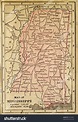 Mississippi Circa 1880 See Entire Map Stock Photo 48165961 - Shutterstock