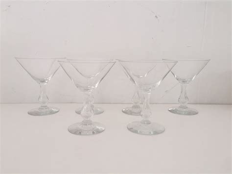 Midcentury Martini Glasses Set Excellent T X Etsy