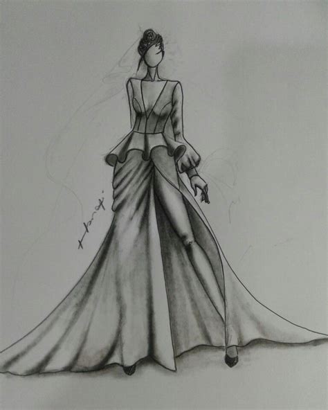 Desain Sketsa Baju Pesta Gaun Pengantin Dan Kondangan