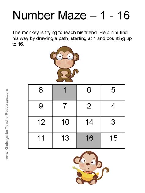monkey worksheets  coloring pages