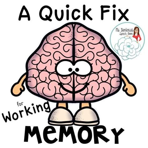 It also includes educational handouts, memory book template, and. A Quick Fix for a Working Memory Activity | Working memory ...