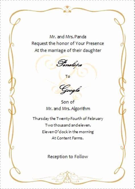 Request line wording examples for casual wedding invitation. Ms Office Invitation Template Elegant How to Make Cards On ...