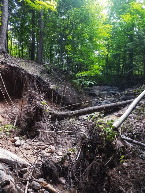 Damage Caused By Flood Waters After A Beaver Dam Collapsed Ontario