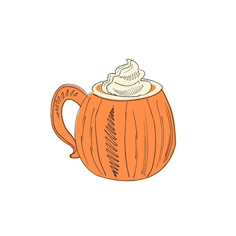 Premium Vector Vector Hand Drawn Poster Pumpkin Spice And