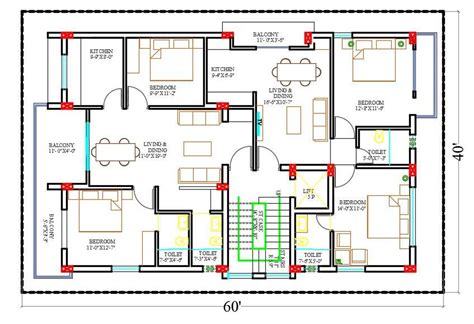 Floor Plan Of Apartment Drawing In Dwg File Floor Plans Floor Plan