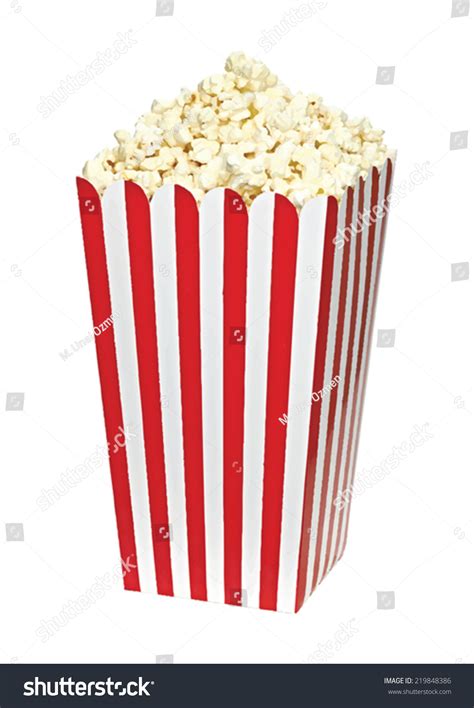 Popcorn Box Vector Illustration Royalty Free Stock Vector 219848386