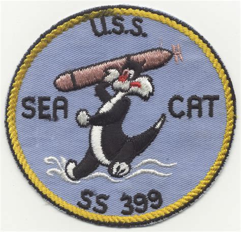 Us Navy Uss Sea Cat Ss 399 Submarine Patch Flying Tiger Antiques