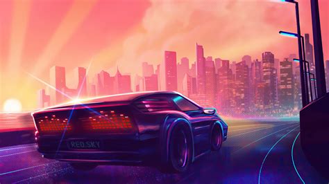 Synthwave Car Wallpapers Wallpaper Cave