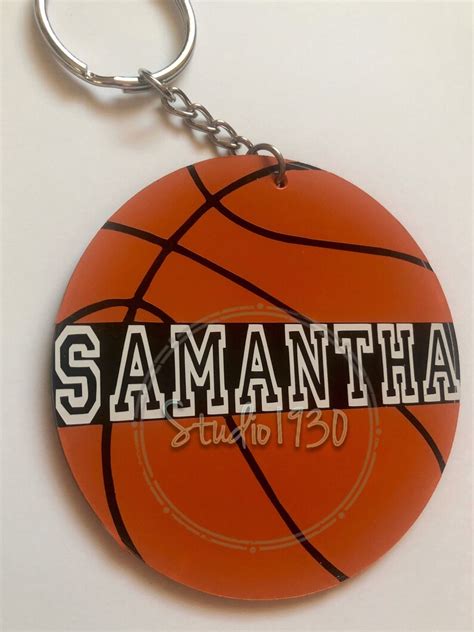 Personalized Basketball Keychain Basketball Ts Etsy
