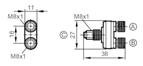 8081 Y Splitter With M8 Connector