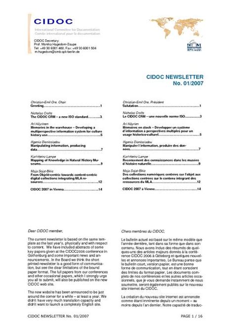 Bulletin 2007 Icom Cidoc Icom Cidoc