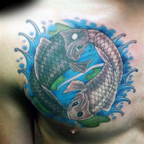 40 Yin Yang Koi Fish Tattoos For Men Cosmic Force Ink Ideas
