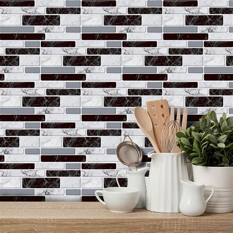 Self Adhesive Mosaic Tile Sticker Kitchen Bathroom Wall Sticker Decor